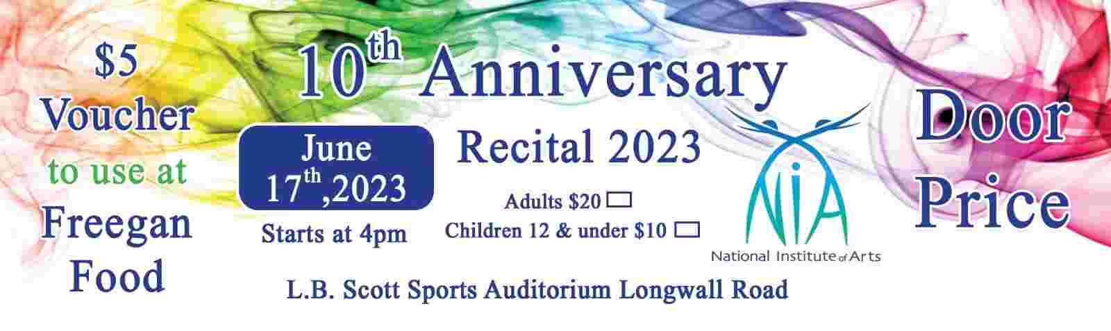 NIA's 10th Anniversary Recital 2023