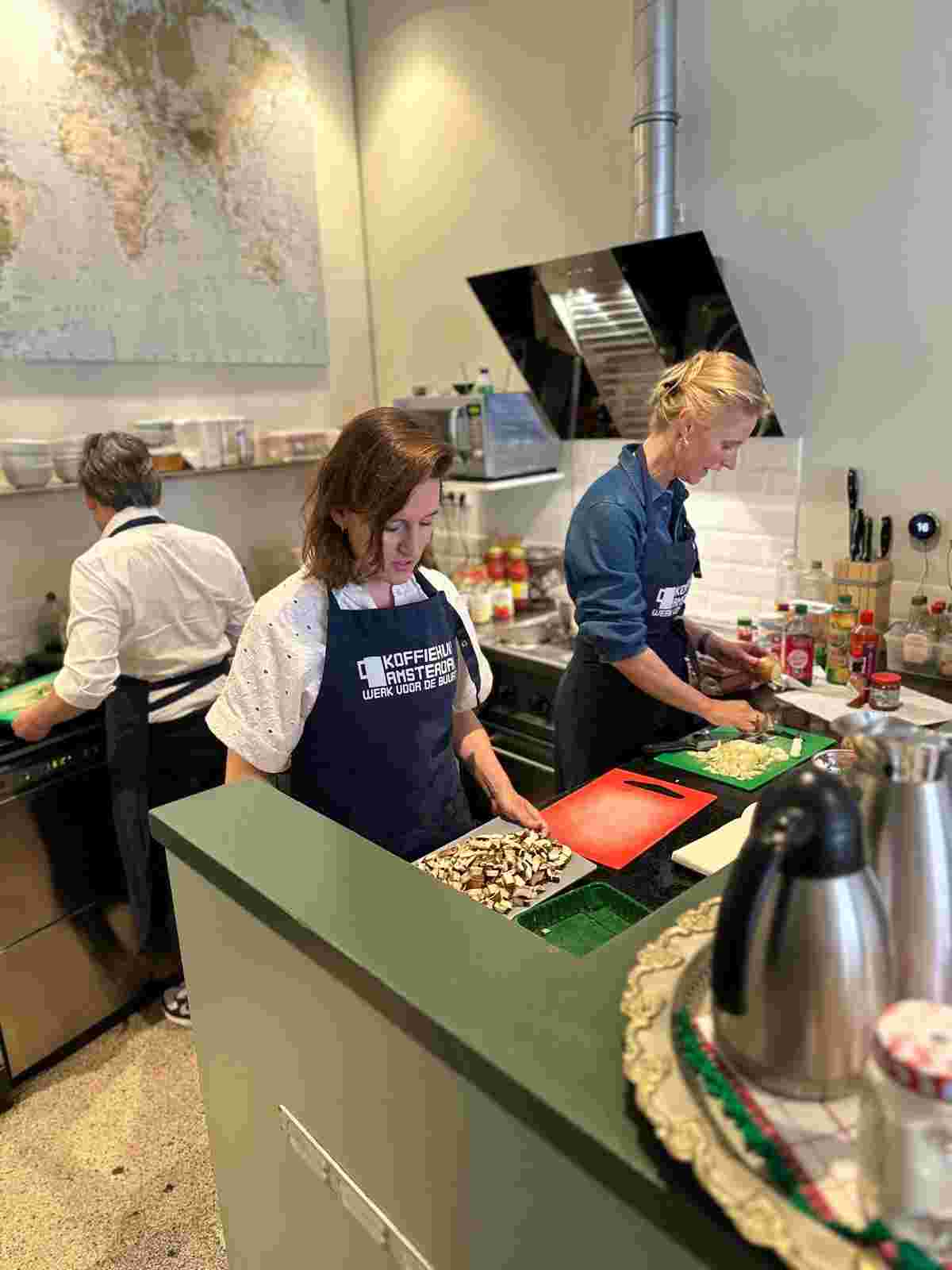 Cooking for the homeless, from Monday to Friday