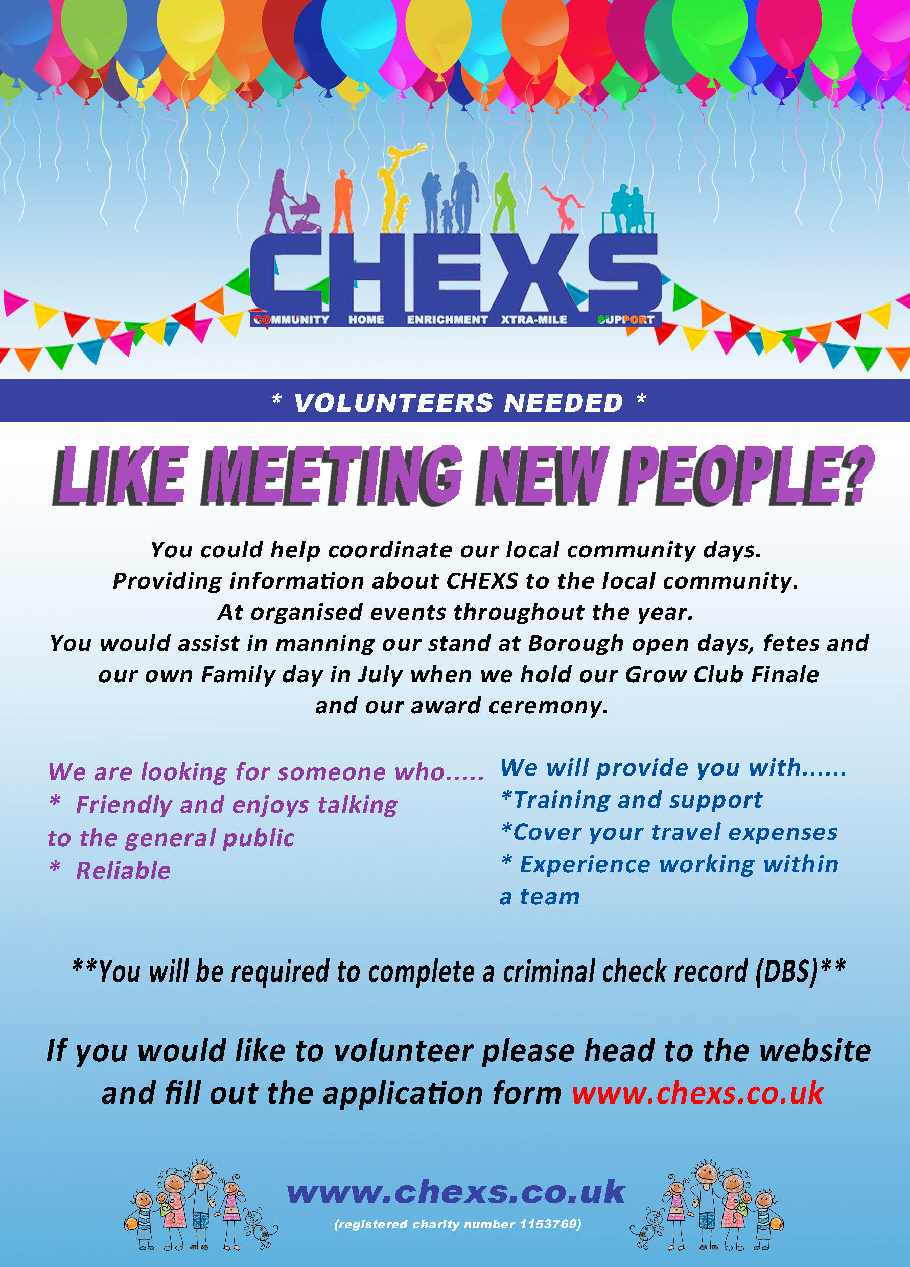 CHEXS Event volunteer 