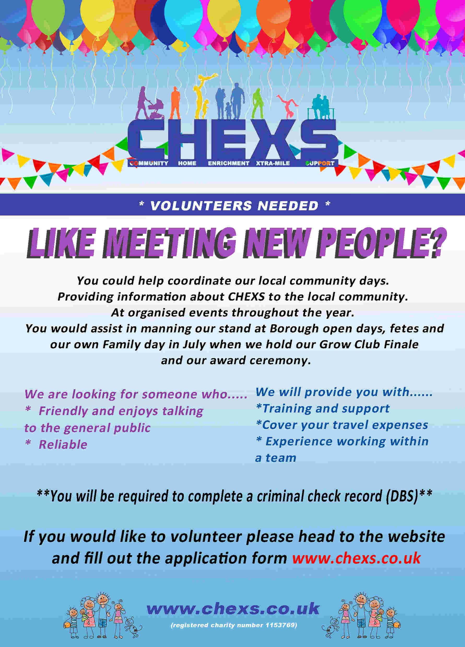 CHEXS Event volunteer