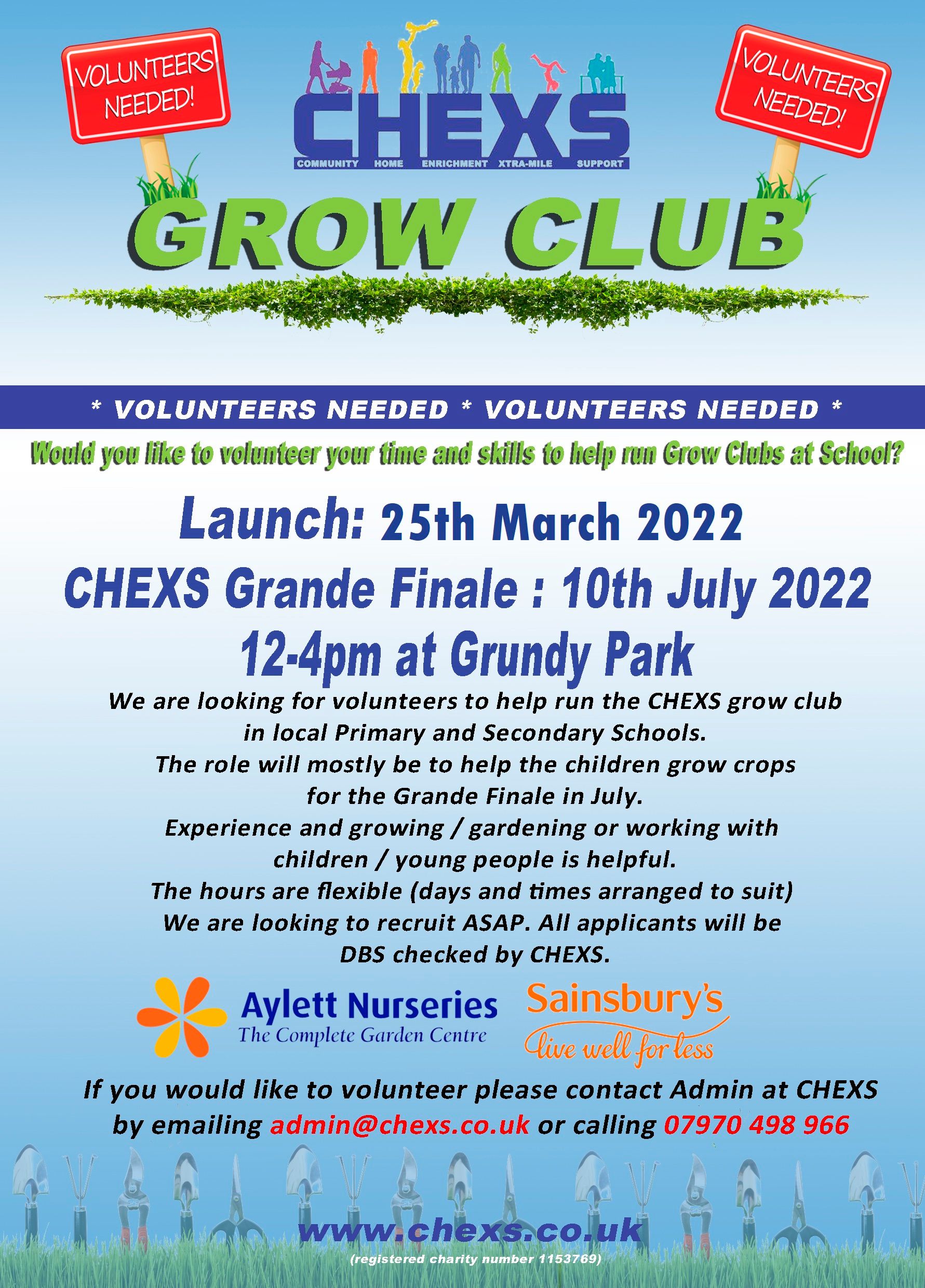 CHEXS Grow Club gardening volunteer 