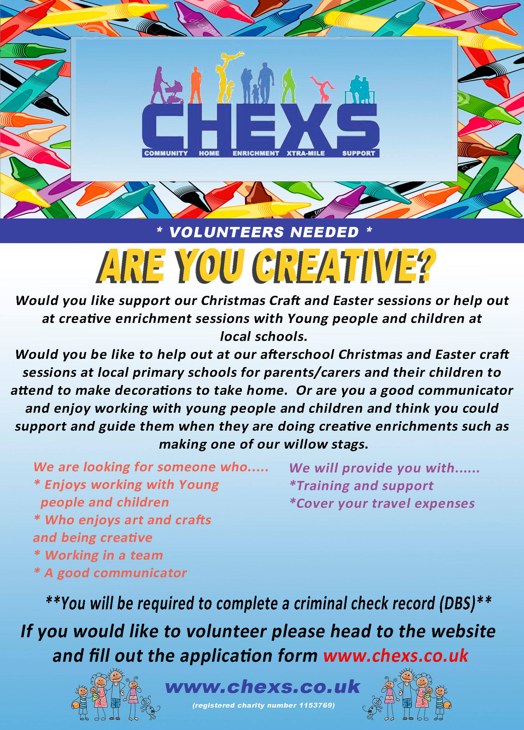CHEXS Craft volunteer 