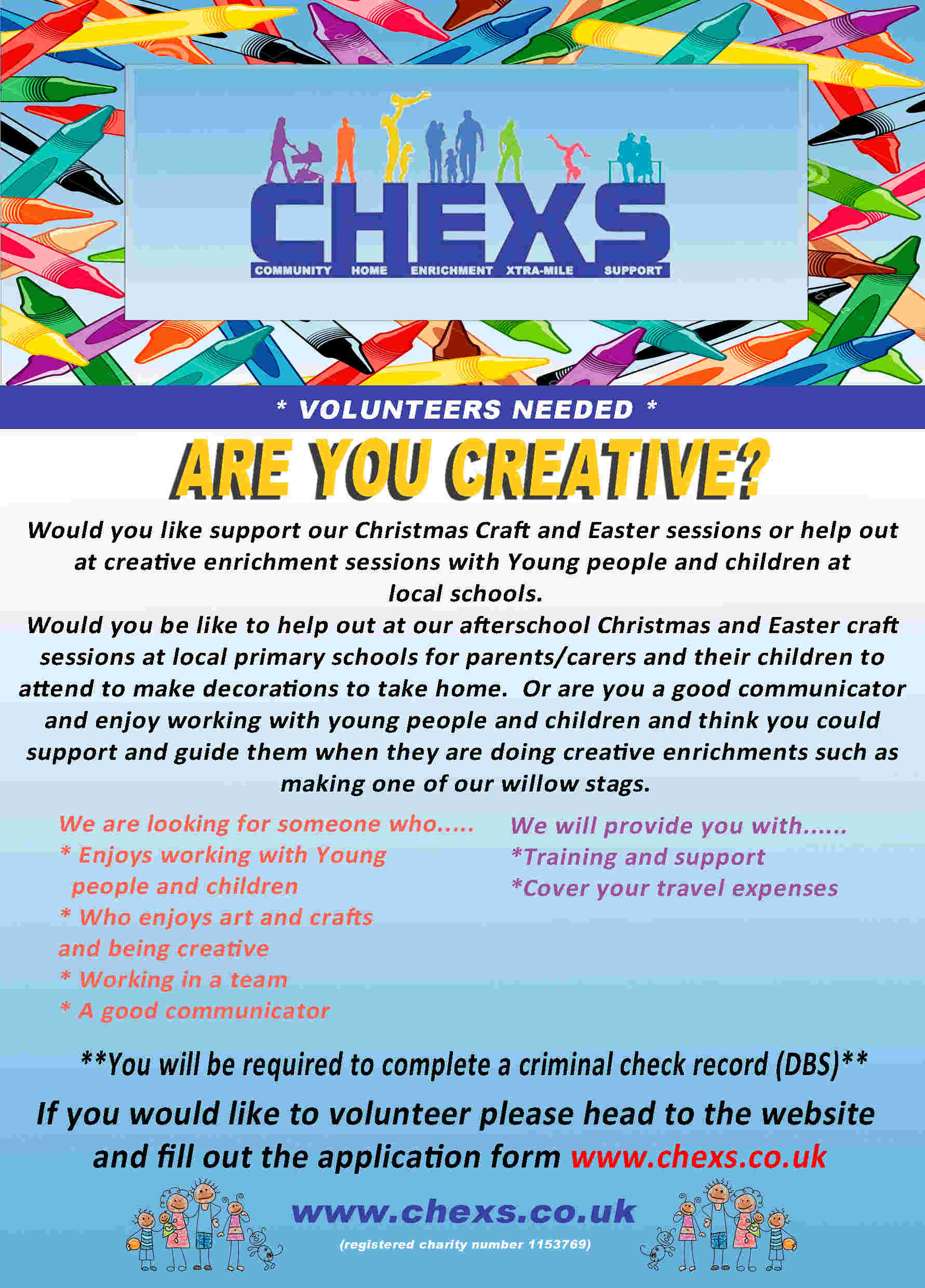 CHEXS Craft volunteer