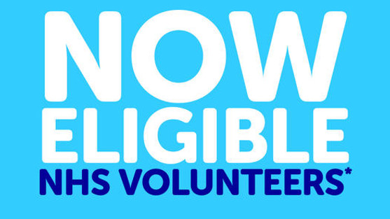 Now eligible NHS Volunteers