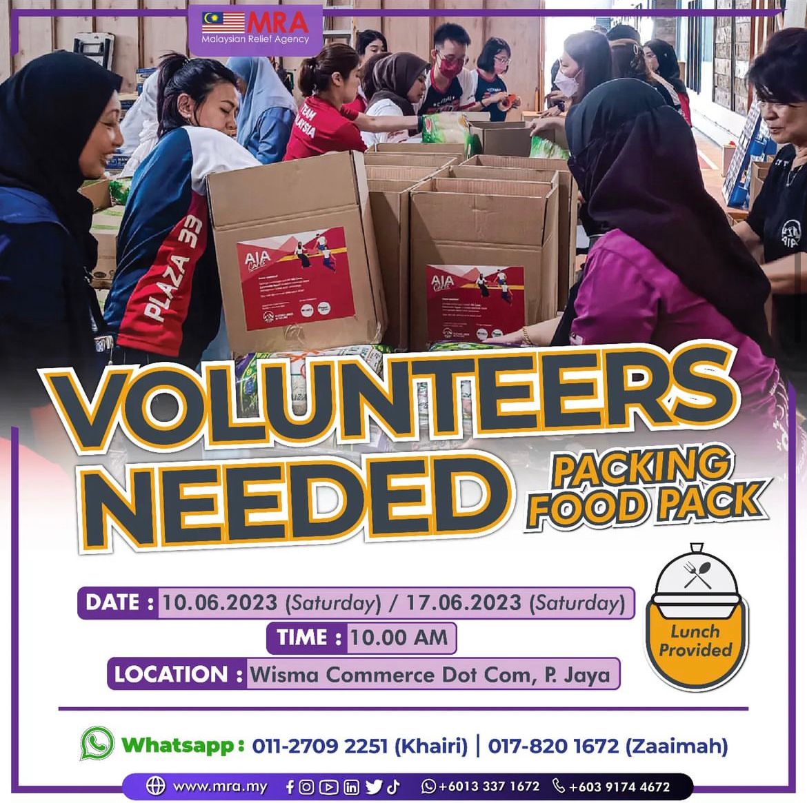 Volunteers Needed as Food Packers (10.06.2023)
