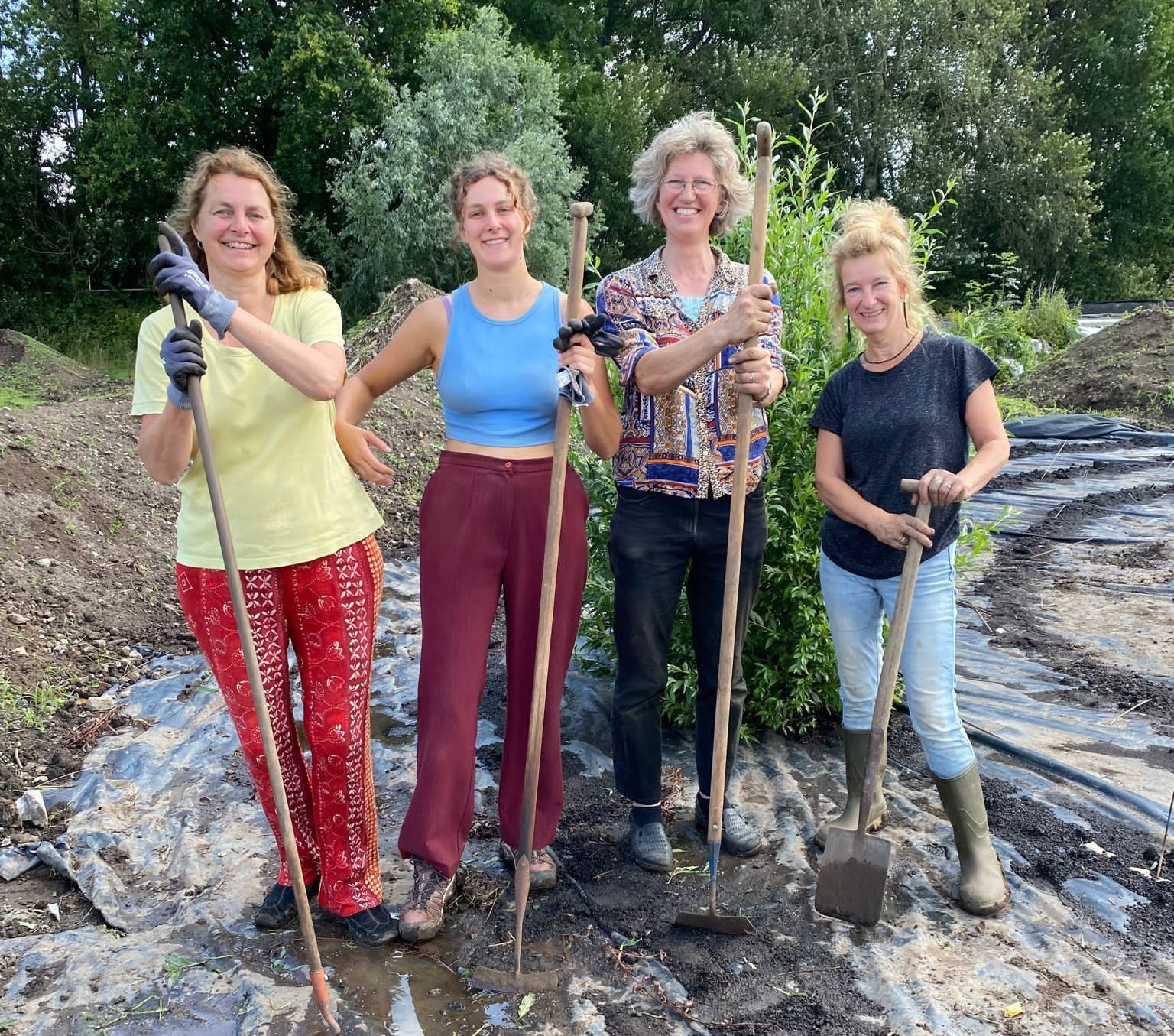 Twee kluszaterdagochtendenin de tuin