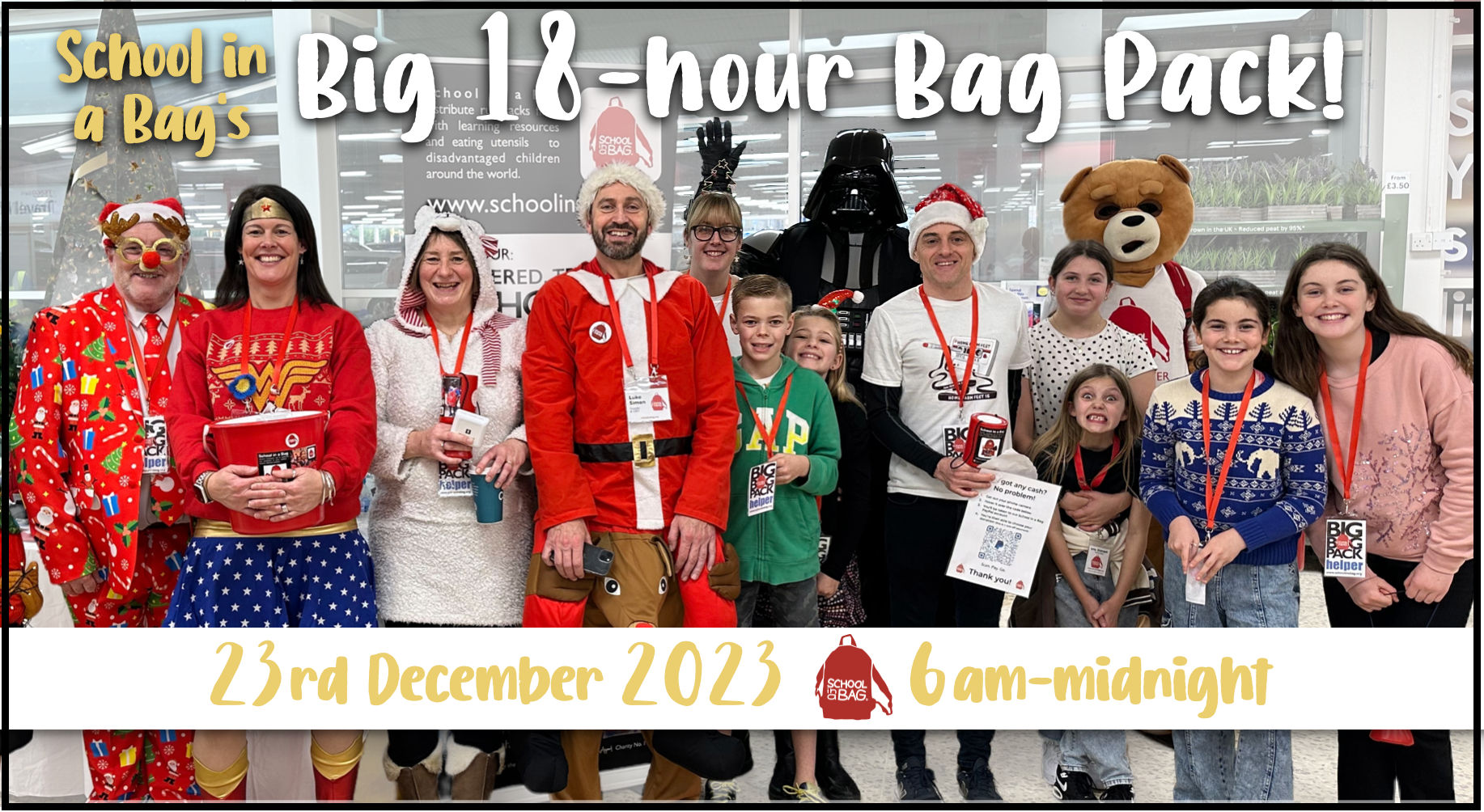 School in a Bag's big 18-hour (supermarket) Bag Pack