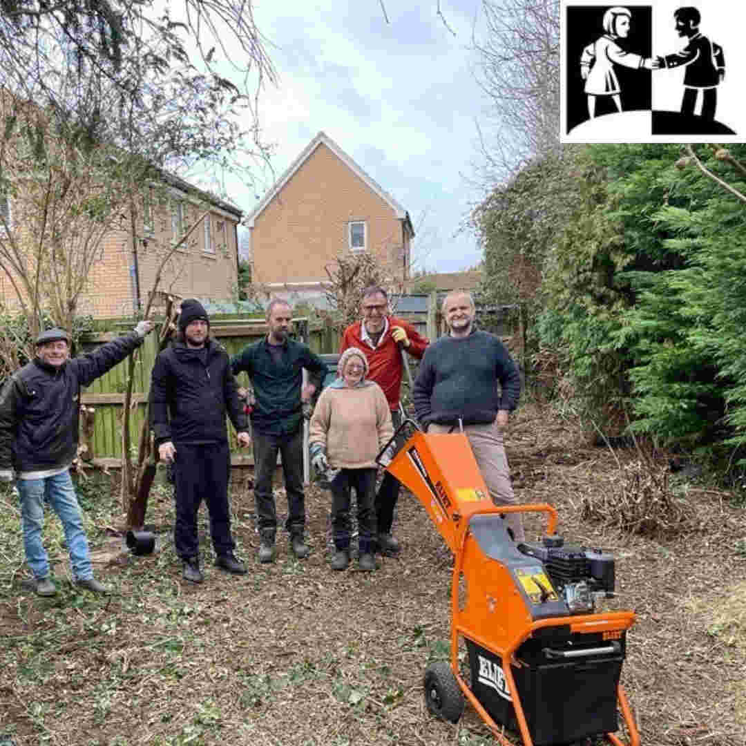 VCAEC volunteer gardeners helping their community Image of VCAEC volunteer gardeners helping their community, with the VCAEC logo in the top right hand corner