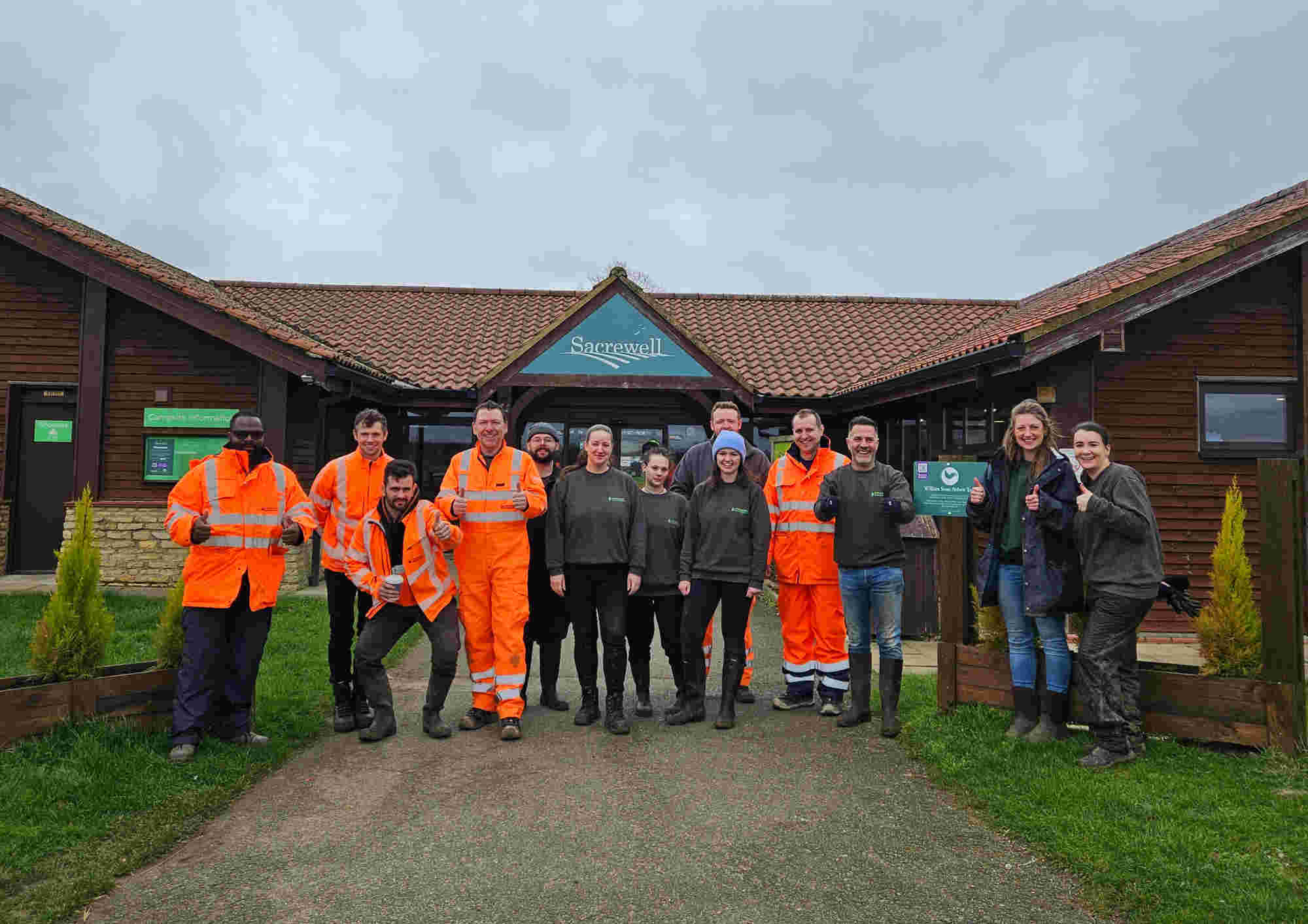 National Gas staff volunteering at Sacrewell Farm 