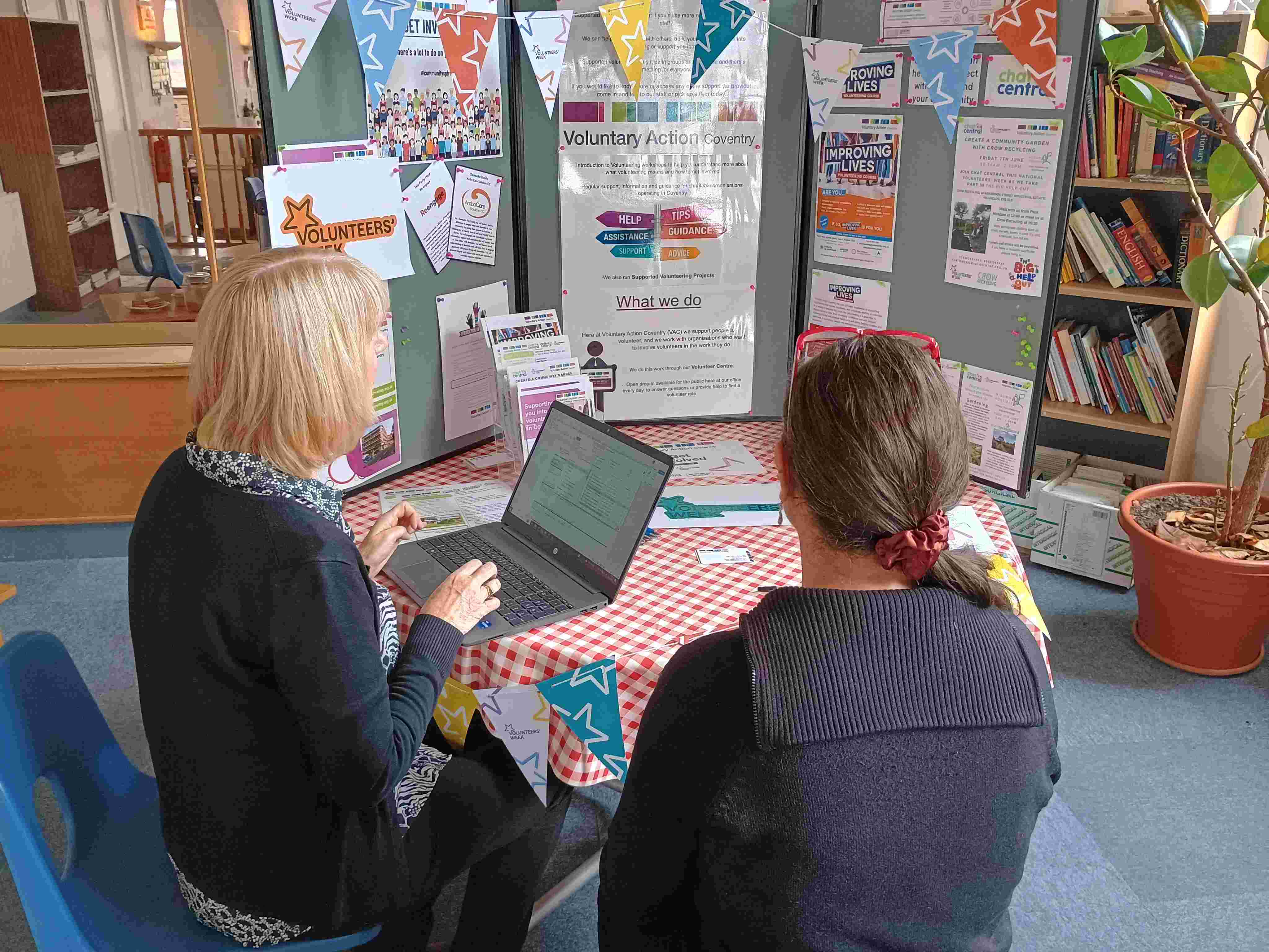 Volunteering advice and support drop-in