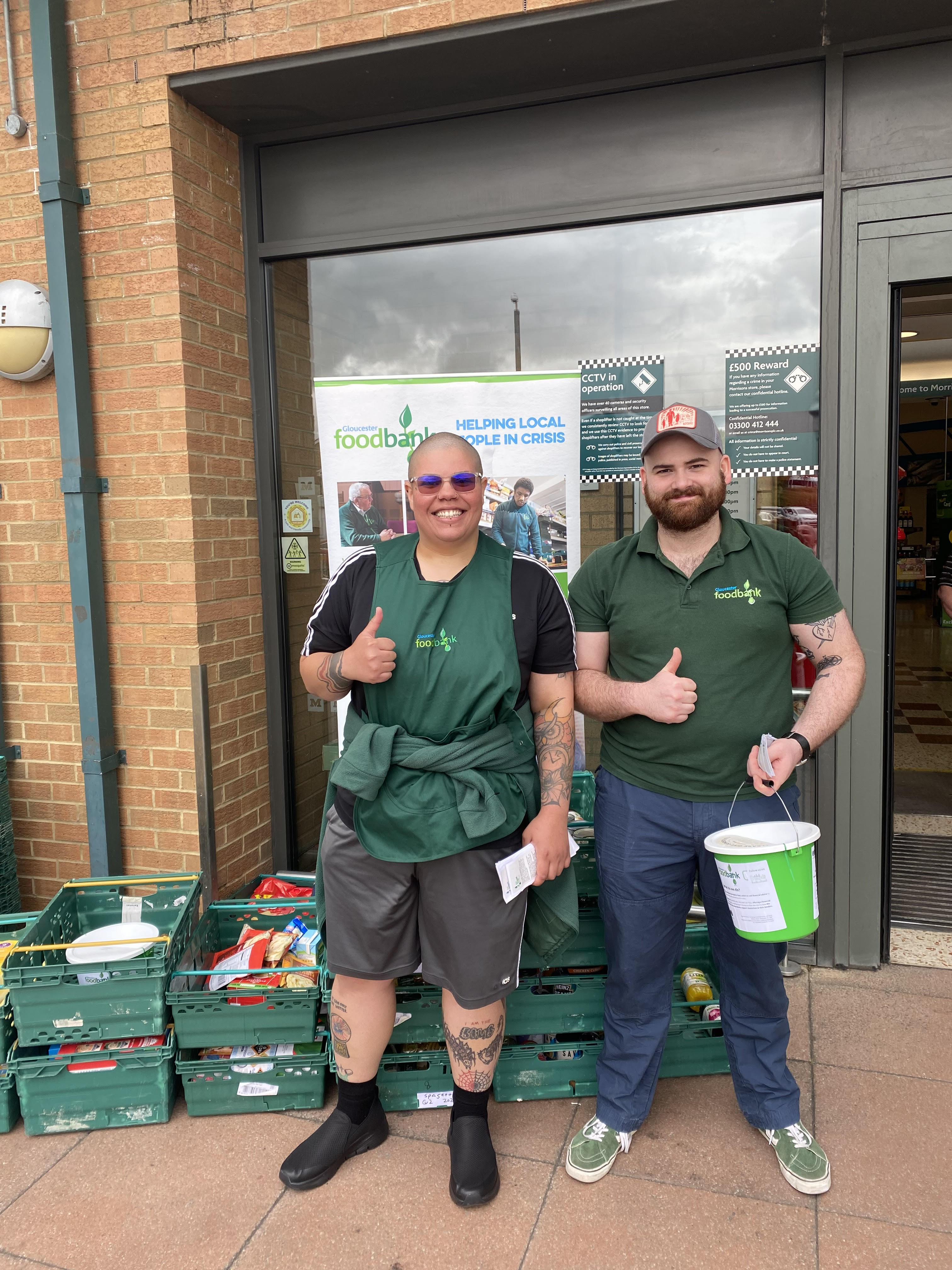 Foodbank Tesco collection drive volunteers 