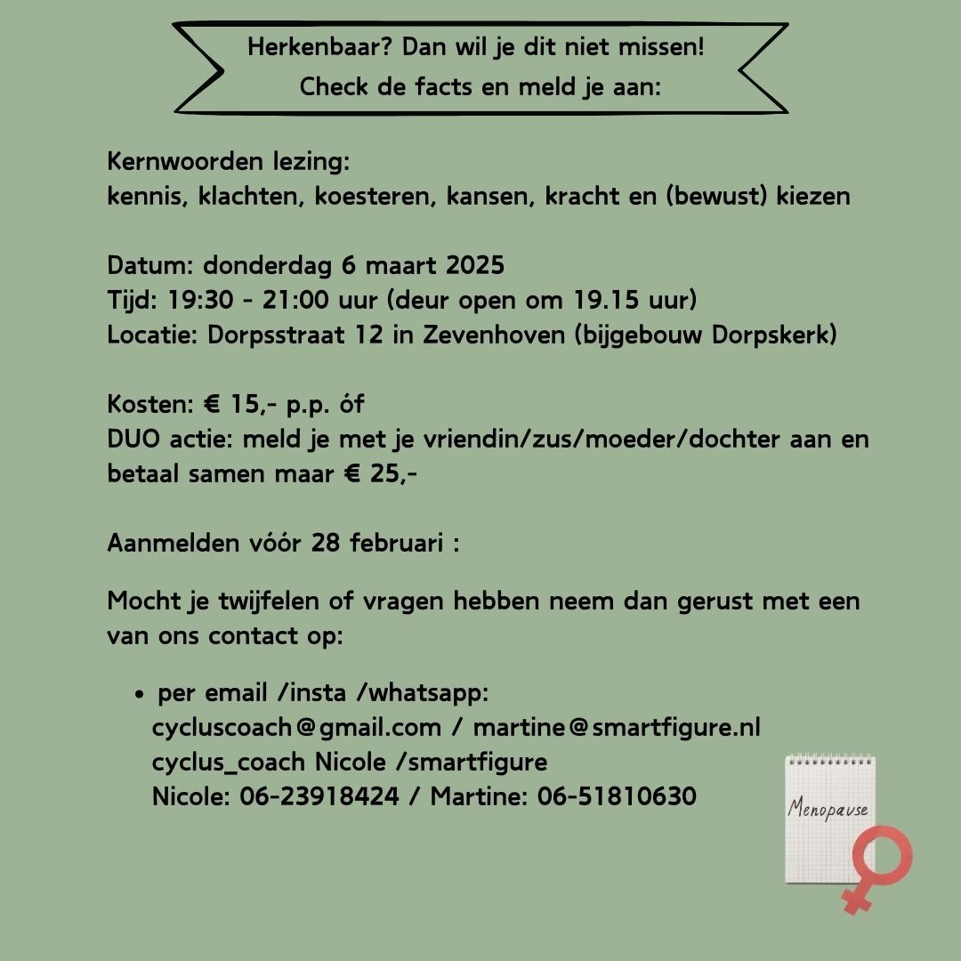 Vol vertrouwen de overgang in. Ontdek de kracht van leefstijl en bewustzijn