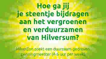 Gezocht: Duurzaam gedreven penningmeester voor HilverZon