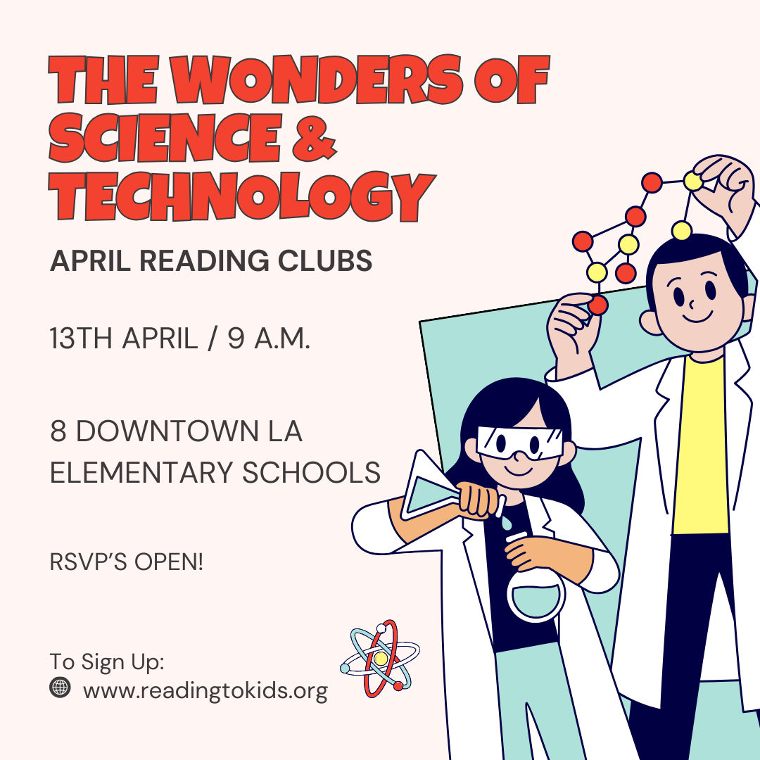  READING TO KIDS: April 13, 2024 Reading Clubs