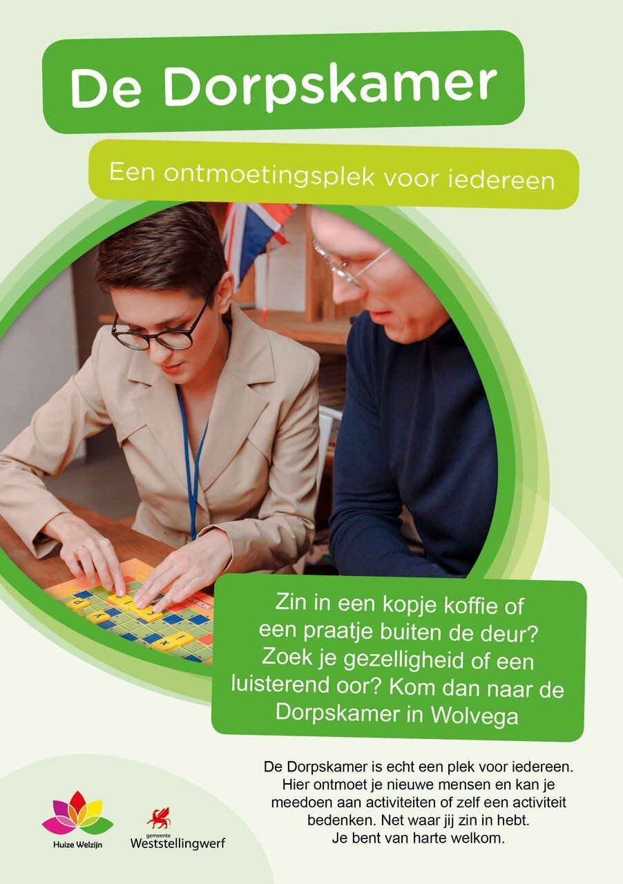 De Dorpskamer is weer geopend, voor een ieder die zin heeft in een stukje gezelligheid