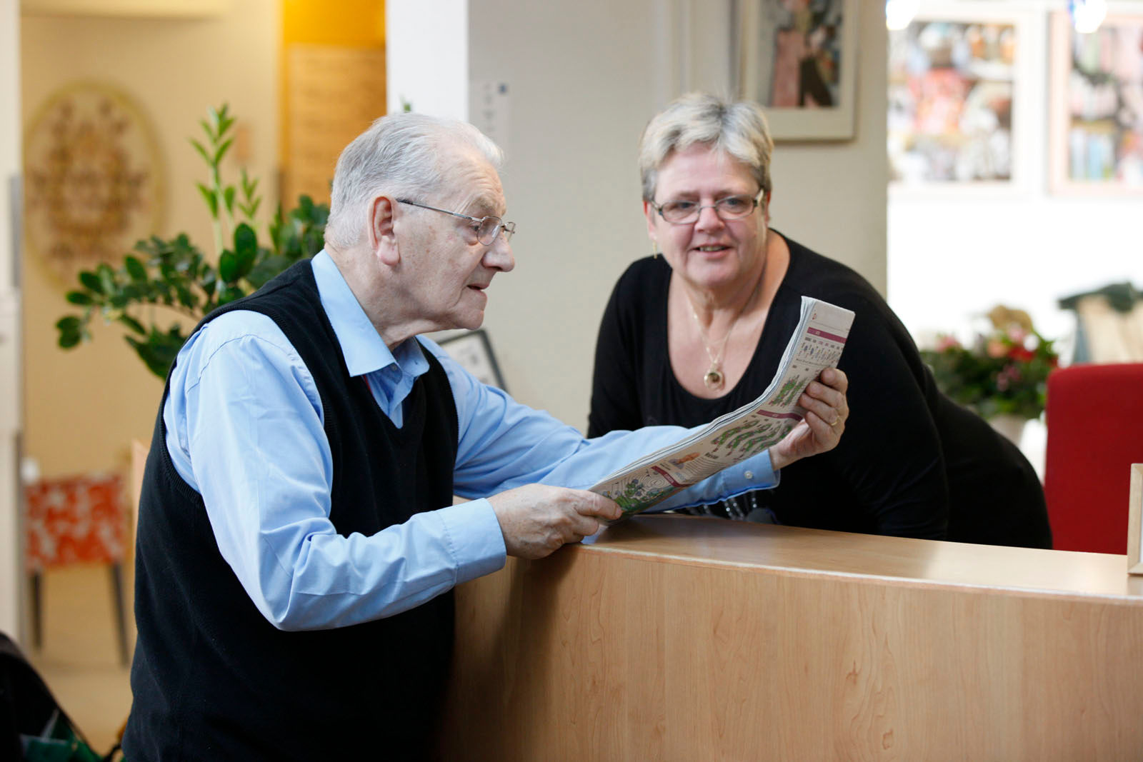 Wie ontvangt onze bezoekers?