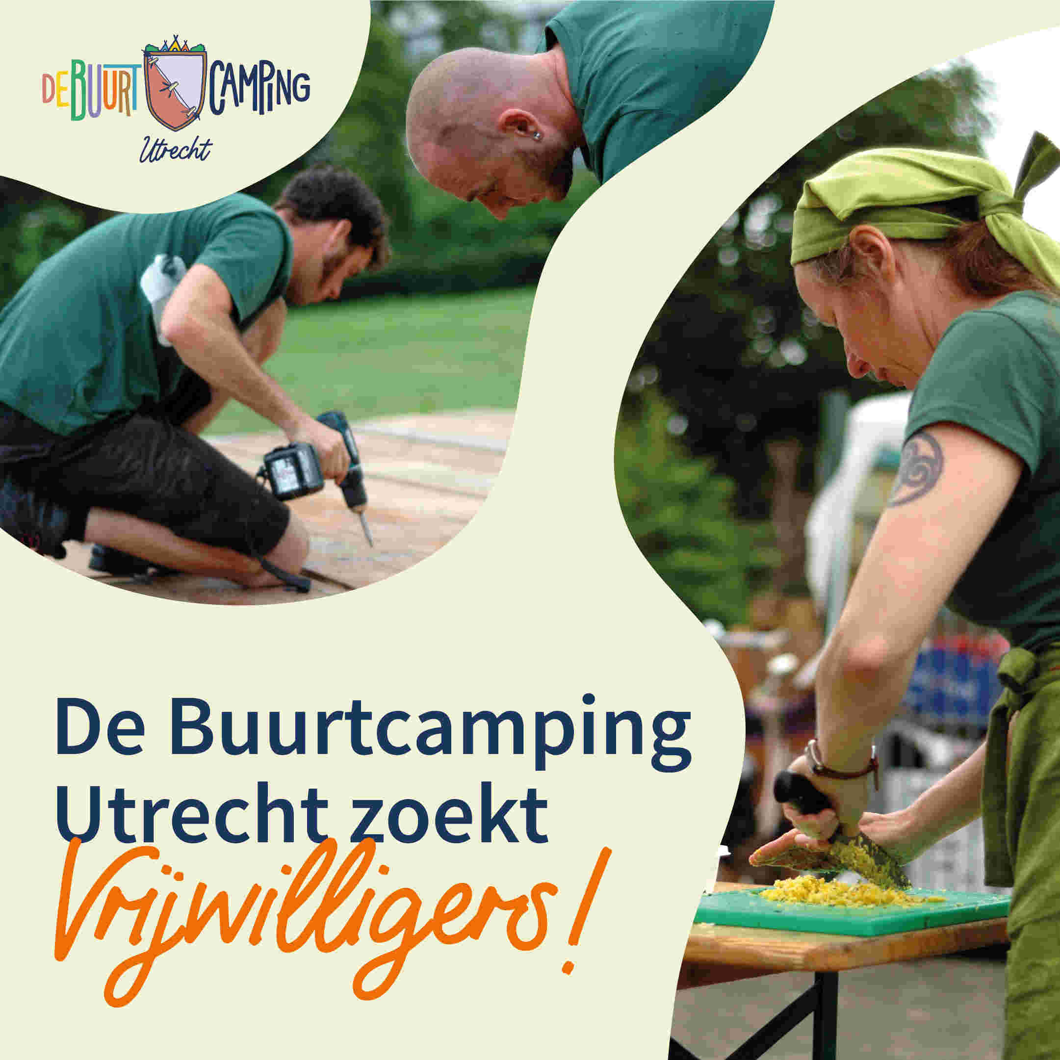 De Buurtcamping Utrecht 2023 zoekt sterke handen: op- en afbouw en klussers