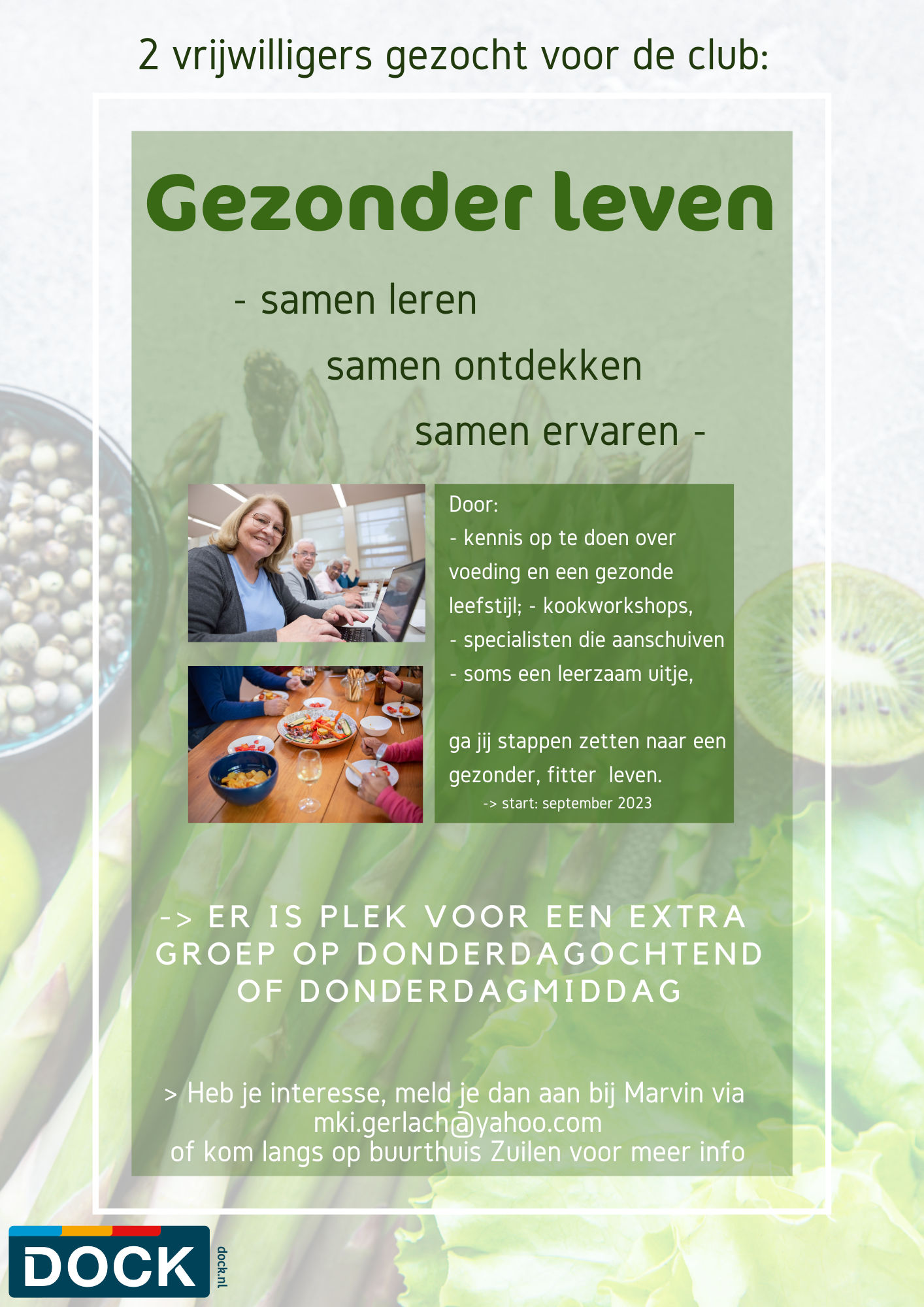 vrijwilliger gezocht voor draaien activiteit gezond leven doen we samen