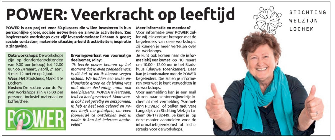 POWER : veerkracht op leeftijd