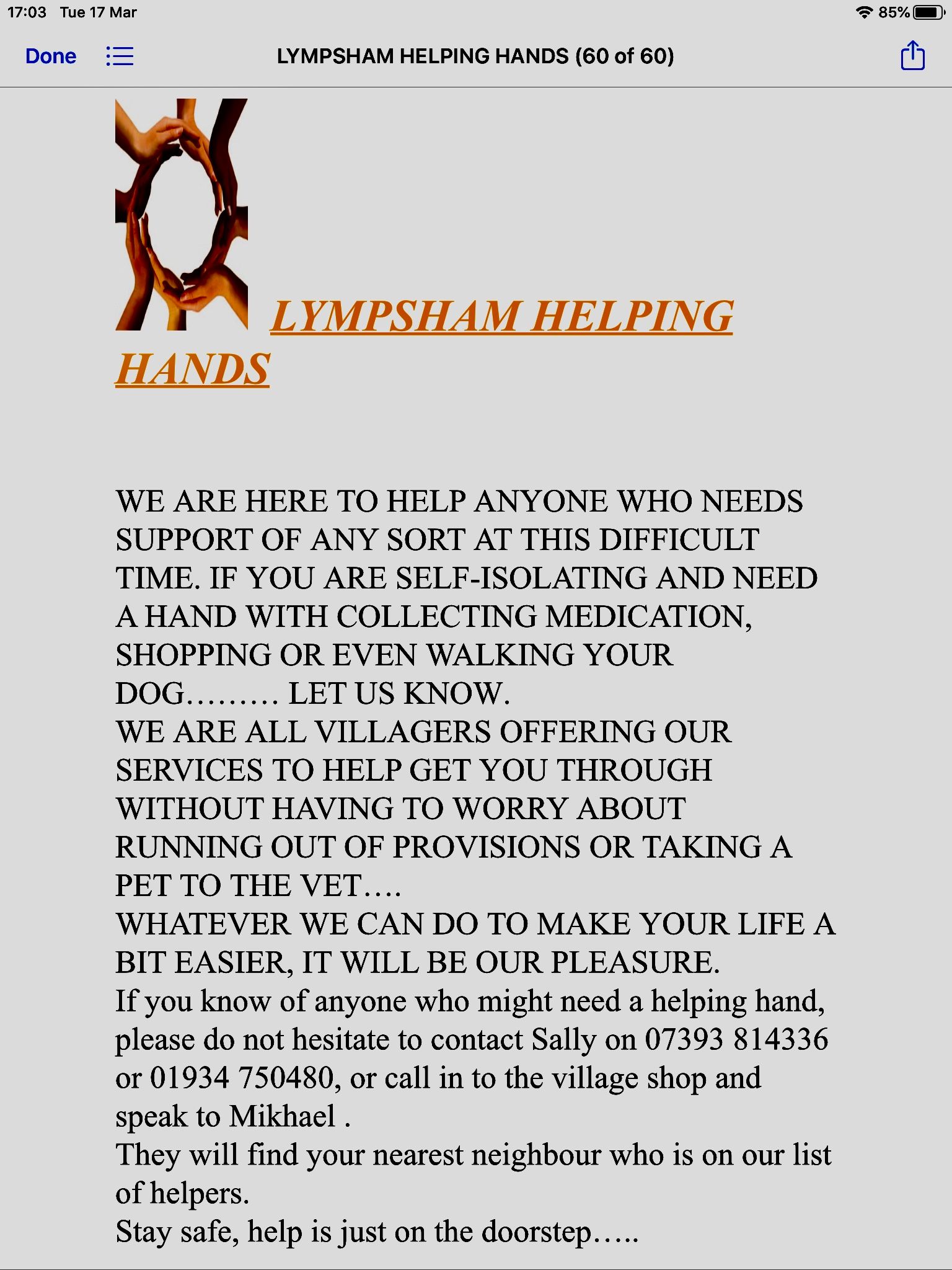 Lympsham Helping Hands
