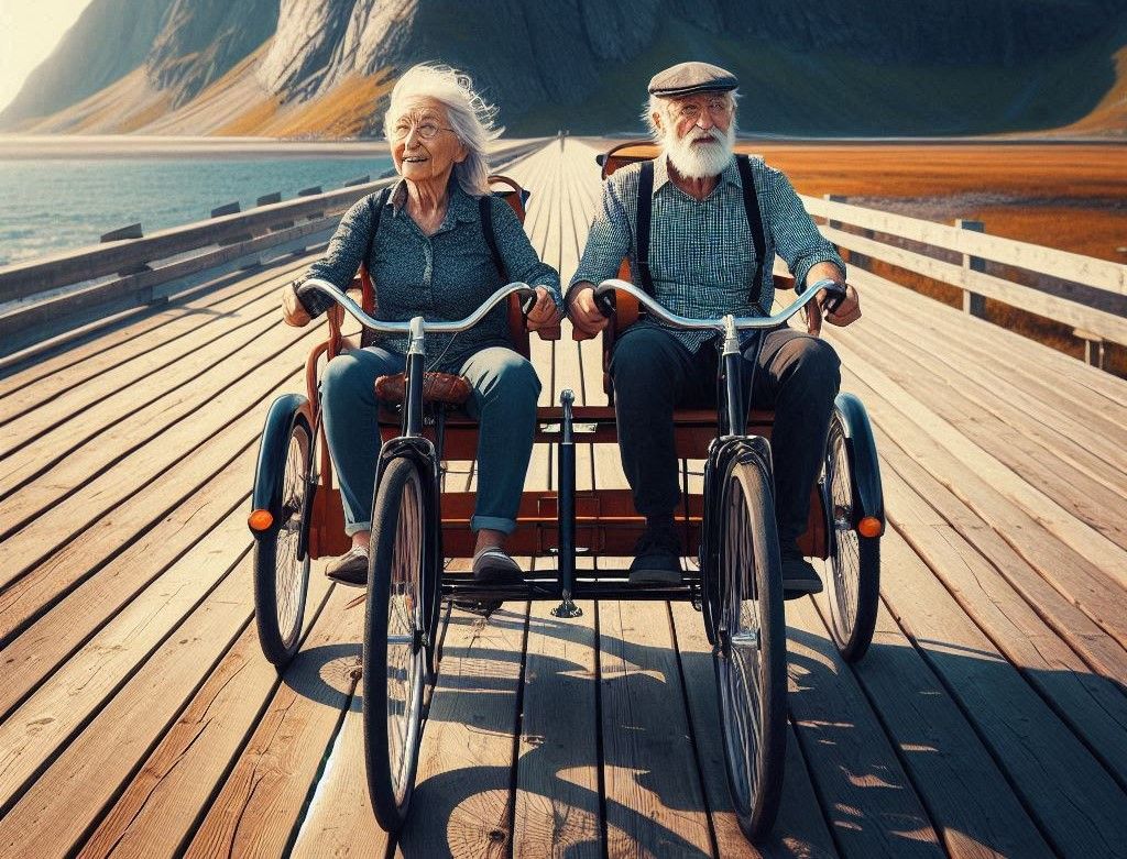 Jij fietst, hij trapt mee