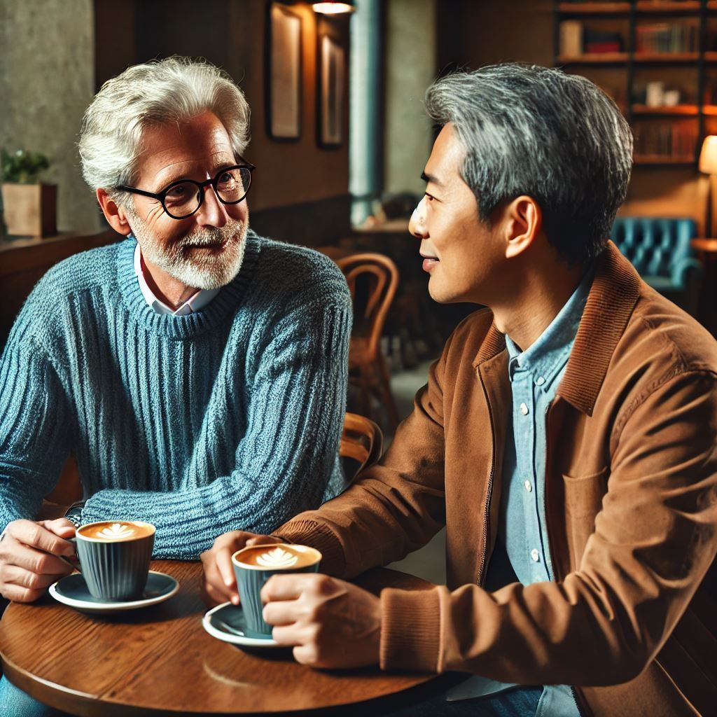 Een bakkie met een praatje? Meneer is er voor in!
