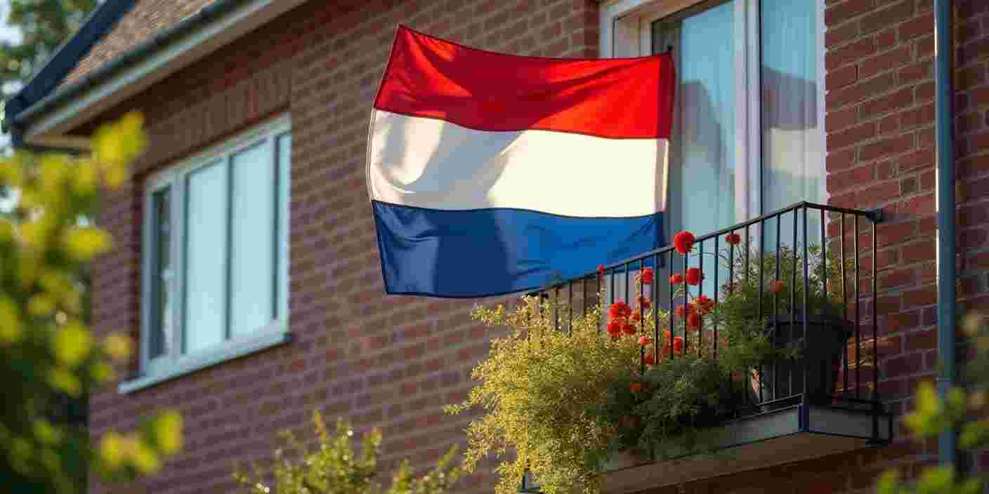 Help jij mevrouw de vlag weer buiten te hangen?