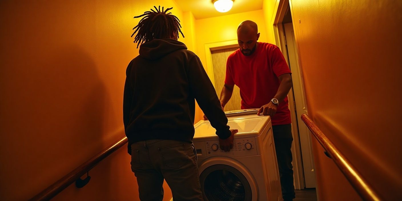 Een spierbundel (of twee) gezocht voor een wasmachine en droger 