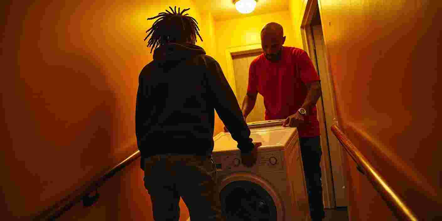 Een spierbundel (of twee) gezocht voor een wasmachine en droger