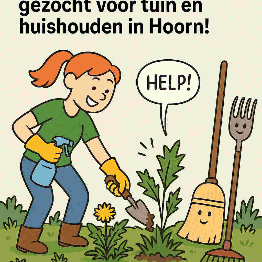 Groene vingers of een goed hart gezocht voor tuin én huishouden in Hoorn!