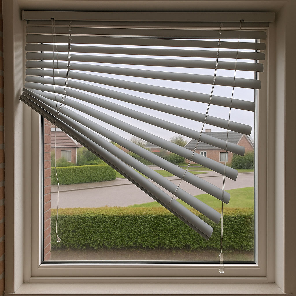 Scheve luxaflex zoekt held: red het uitzicht van mevrouw (85) in Zwaag!