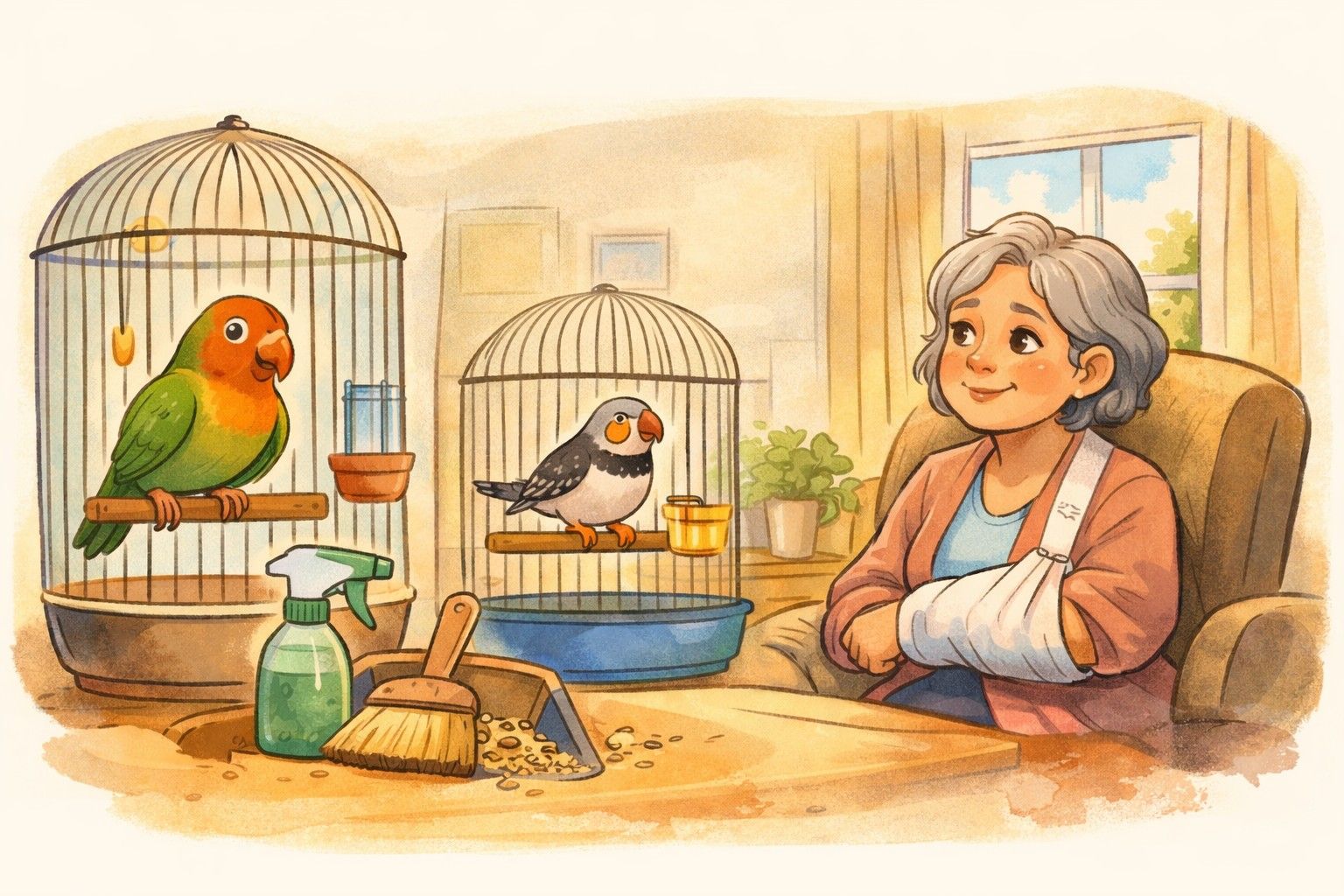 Wie maakt twee vogeltjes (en hun baasje) blij met een klein klusje?