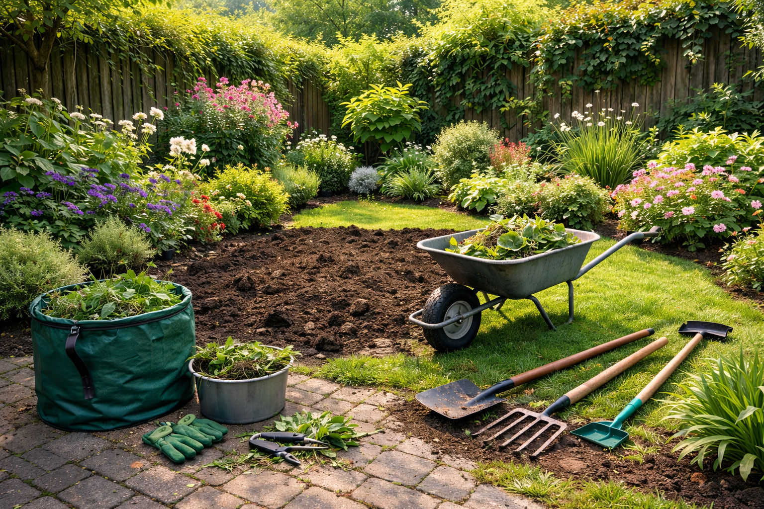 Help jij mevrouw haar tuin weer netjes te maken? 🌿