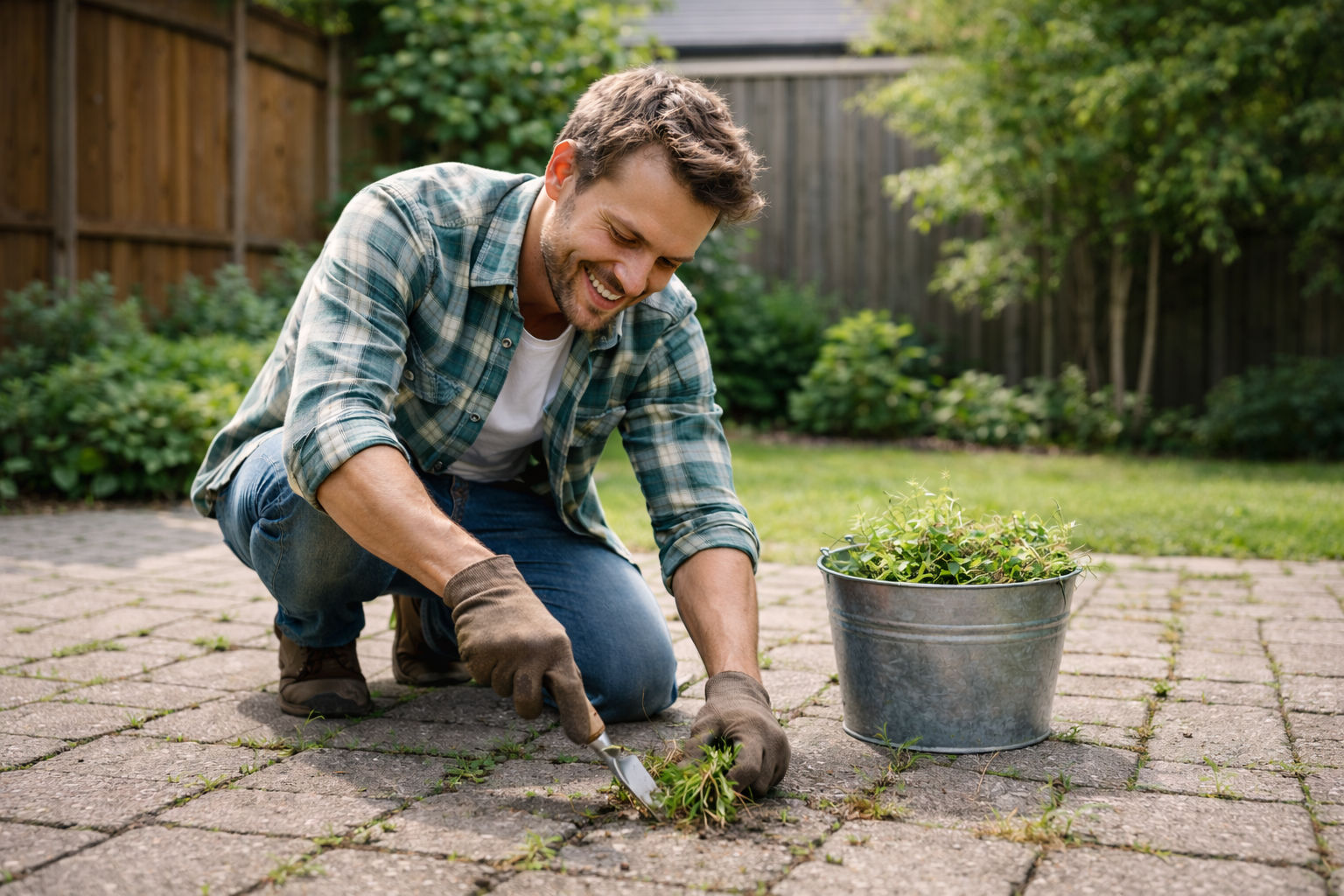 Help met een beetje liefde het onkruid te verwijderen 