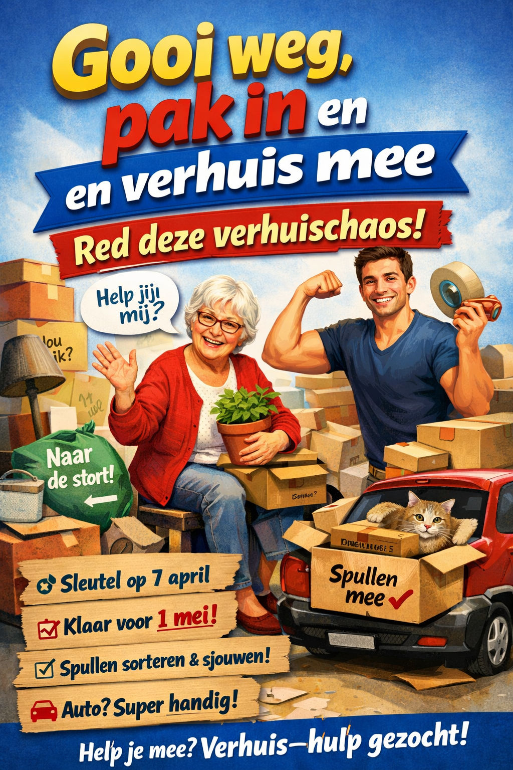 Verhuizen een chaos? Niet met jouw hulp!