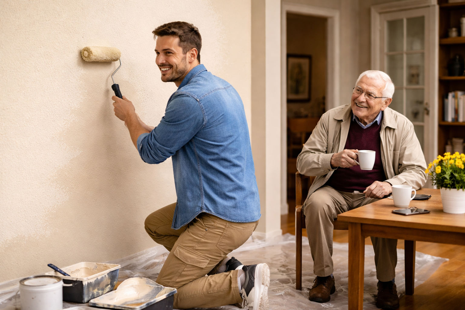 Kwastheld gezocht: geef dit muurtje én een meneer weer kleur!
