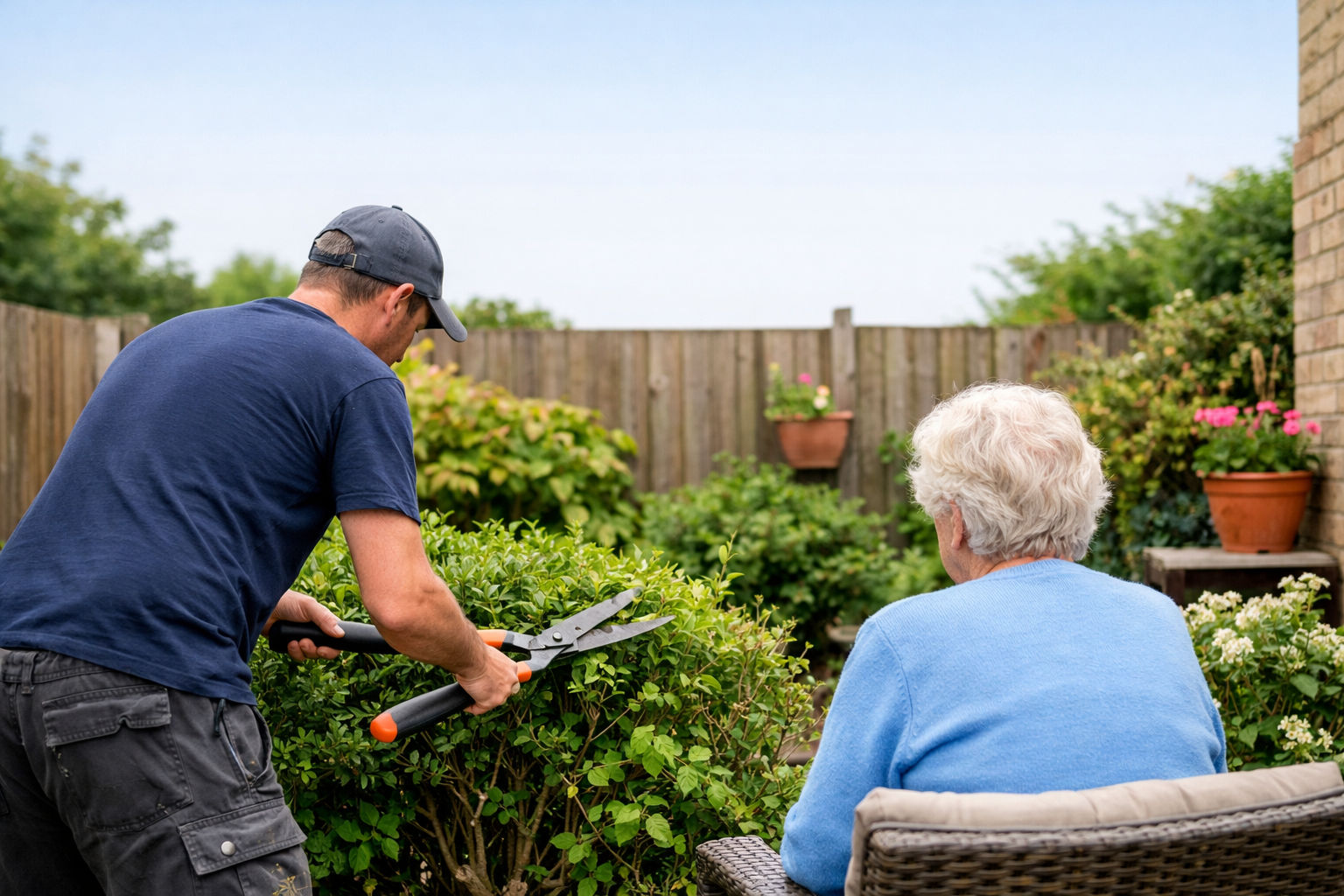 Help mee met snoeien in een kleine tuin 