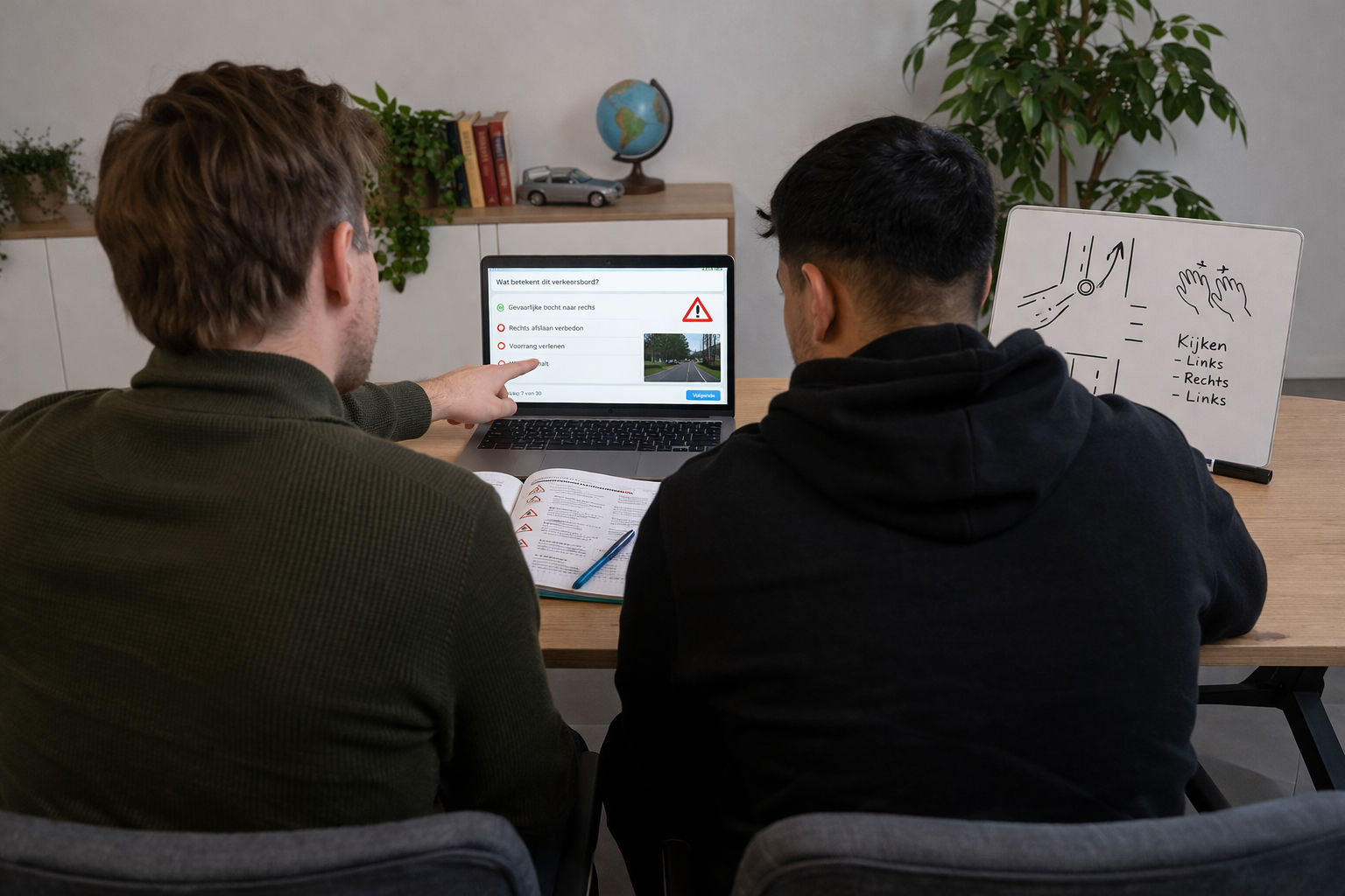 Geduldige vrijwilliger gezocht voor oefenen theorie examen