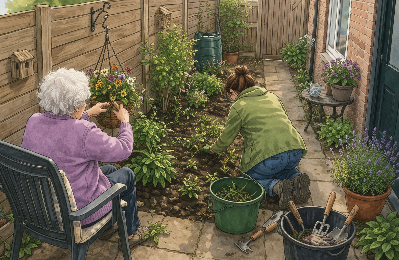 Kleine klus, groot resultaat. Help mevrouw weer genieten van haar tuin 🌿