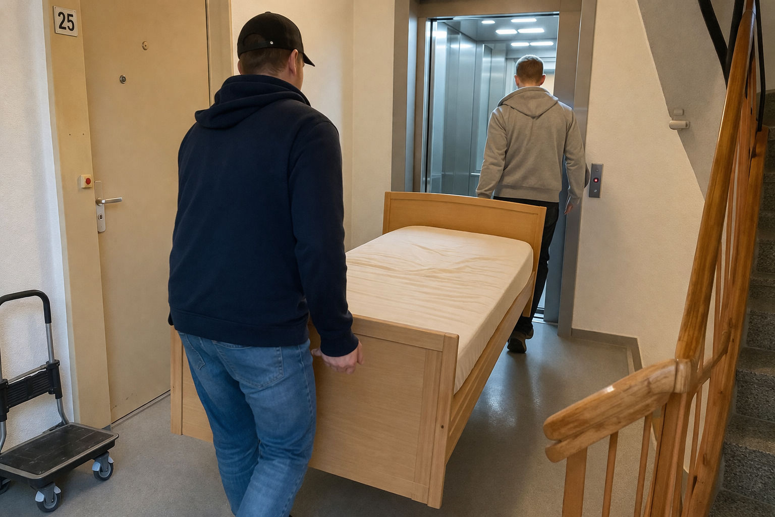 Sterke helper gezocht om medisch bed af te voeren 🚚