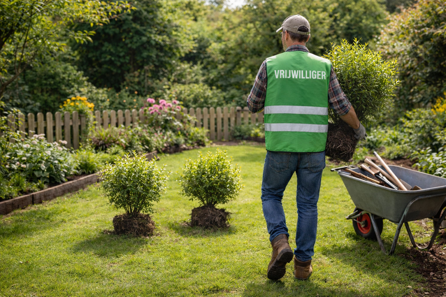 Groen is gras... Help mevrouw met haar tuintje