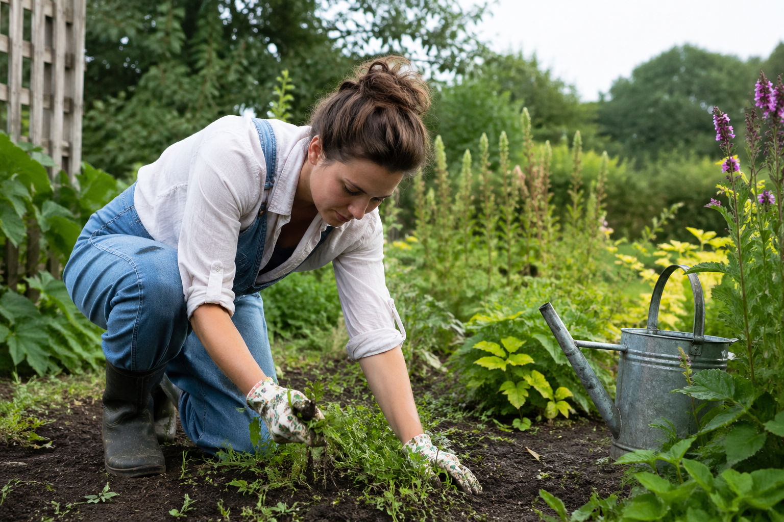 Een paar uurtjes wieden in de tuin verandert de wereld van mevrouw!