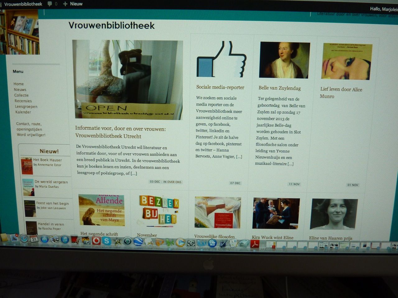 Webmaster bij de vrouwenbibliotheek