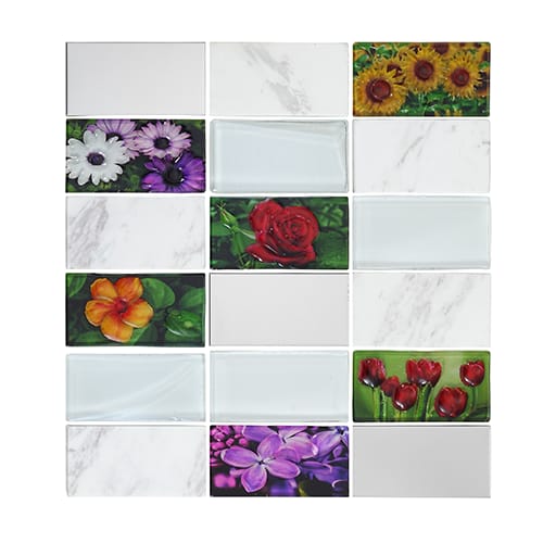 MOSAICO DAR TULIPANES BLANCO 30X30 MOSAICO DAR TULIPANES BLANCO 30X30