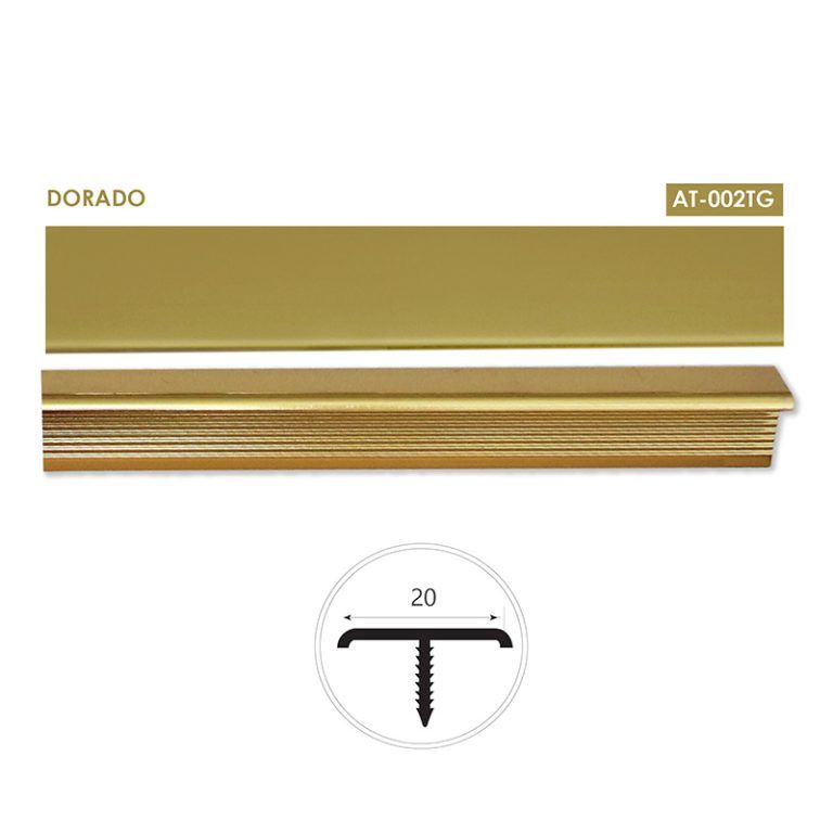 MOLD. ALUMINIO AT0003 AT-002TG(LIST.20MM) DORADO