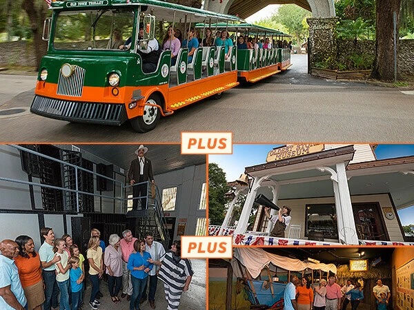 St. Augustine Combo Tour Package: Trolley Tour + Attractions Pass