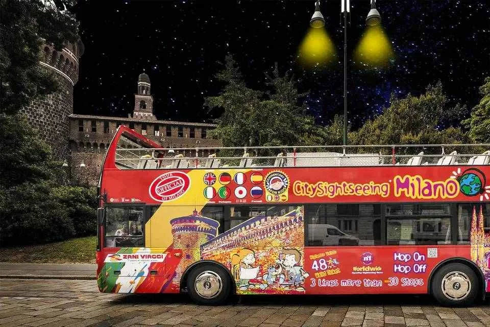 City Sightseeing Milan Night Open-Top Bus Tour