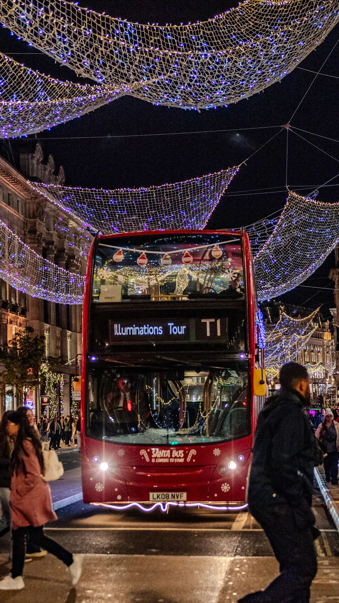 London Christmas Light Hop On Hop Off Bus Tour