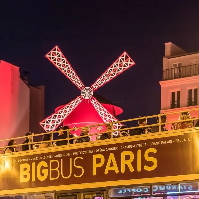 Big Bus Paris Sightseeing Night Tour By Open-Top Bus