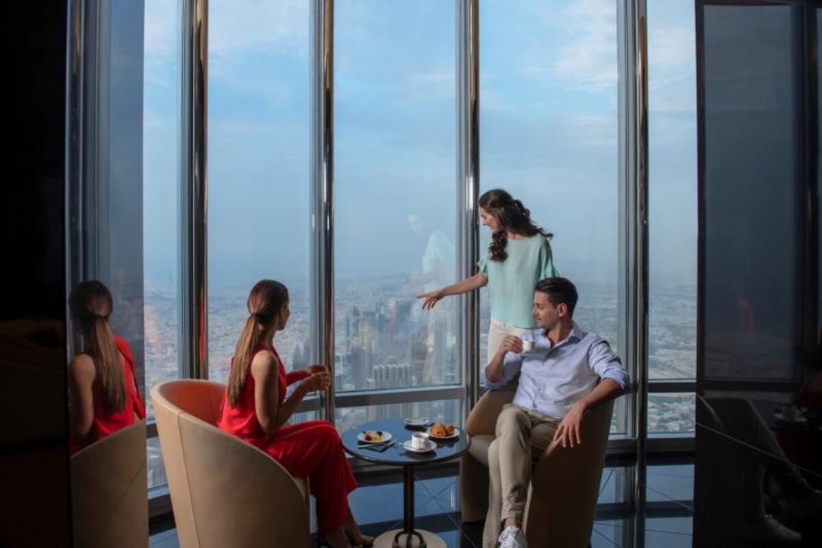 At the Top of Burj Khalifa Dubai